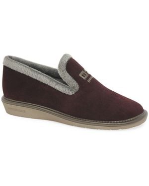 Nordika's Nicola Iii Faux Fur Lined Full Suede Slippers - Brown