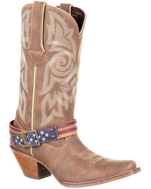 Durango Crush Flag Western Boots - Brown