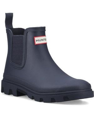 HUNTER Downpour Chelsea Wellingtons Colour: Rubber - Blue
