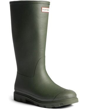 HUNTER Downpour Tall Insulated Wellingtons - Green