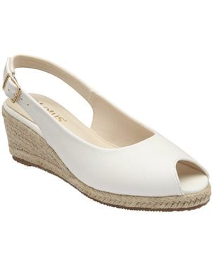 Lotus Gabriella Wedge Sandals - White