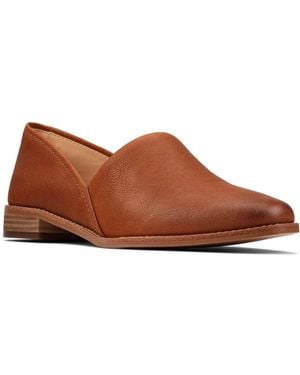 Clarks Pure Easy Slip On Shoes - Brown