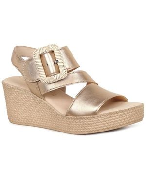 Gabor Embrace Wedge Sandal - Metallic