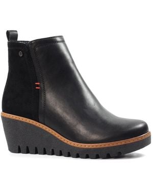 Lunar Pixie Wedge Ankle Boots - Black