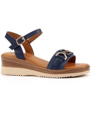 Lunar (GRS) Kassie Wedge Sandals - Blue