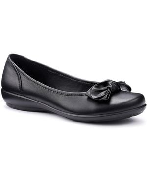 Hotter Jewel Wide Ballet Court Shoes - Black