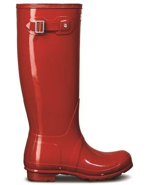HUNTER Original Tall Gloss Boot - Red