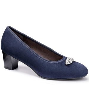 Hotter Strut Court Shoes - Blue
