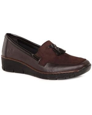 Rieker Grade Tassel Loafers - Brown