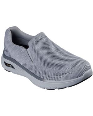 Skechers Arch Fit Crosser Locke Trainers - Grey