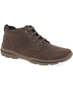Skechers Harper Melden Casual Lightweight Boots - Brown