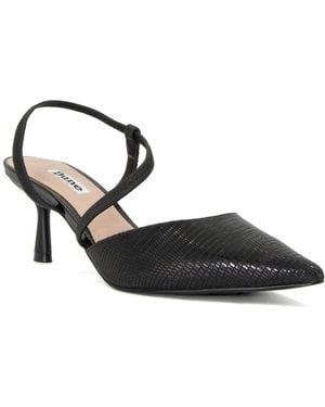 Dune Citrus Strappy Court Shoes - Black