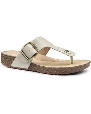 Hotter Resort Toe Post Sandals - Metallic