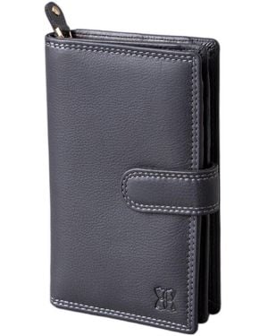 Lakeland Leather Medium Leather Tab Purse - Blue