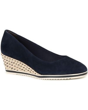 Tamaris Peony Wedge Espadrilles - Blue