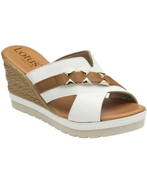Lotus Barracuda Wedge Sandals - Metallic