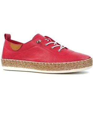 Lunar (GRS) Evie Plimsoll Trainers - Red
