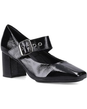 Hush Puppies Celcilia Buckle Court Shoes - Black