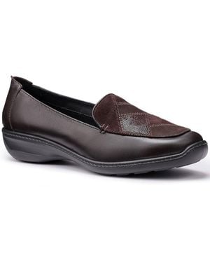 Hotter Faith Ii Wide Fit Slip On Shoes - Black