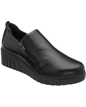 Lotus Altan Low Wedge Shoes - Black
