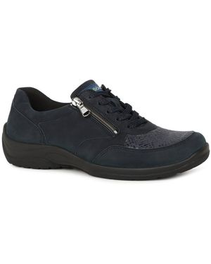 Waldläufer Hesna Trainers Suede/Stretch - Black