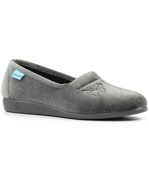 Lunar Butterfly Slippers - Grey