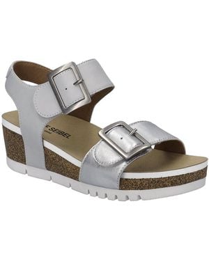 Josef Seibel Quinn 02 Wedge Sandals - Metallic