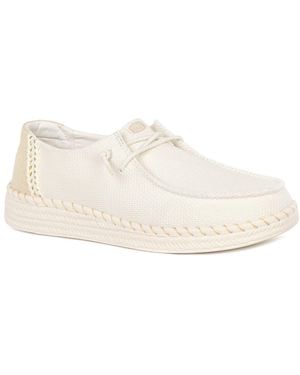 HEYDUDE Wendy Esparille Woven Canvas Shoes - White