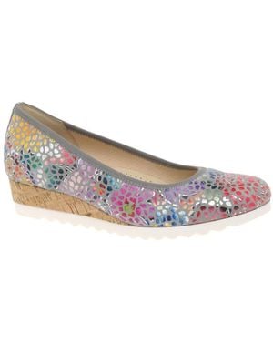 Gabor Epworth Low Wedge Heeled Shoes - Multicolour