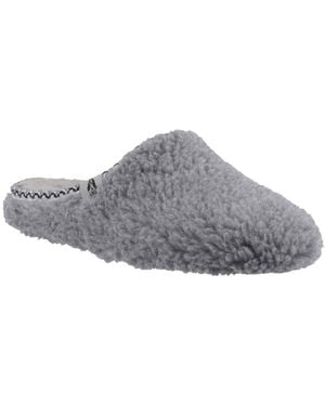 Hush Puppies Good Slipper Teddy Mule Slippers - Grey
