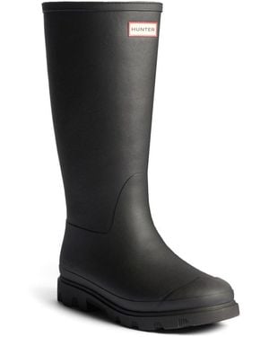 HUNTER Downpour Tall Insulated Wellingtons - Black