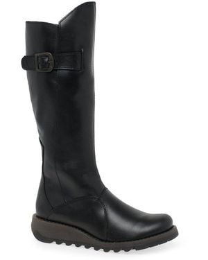 Fly London Mol 2 Knee High Boots - Black