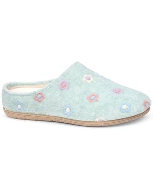 Hotter Season Mule Slippers - Blue