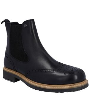 HUNTER Cawdor Dealer Brogue Boots - Blue