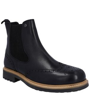 HUNTER Cawdor Dealer Brogue Boots - Blue