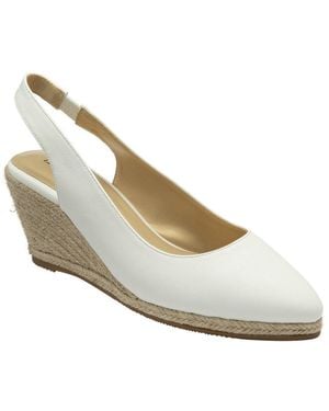 Lotus Gigi Slingback Espadrille Wedges - White