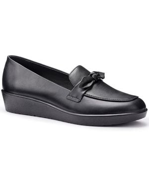 Hotter Amber Low Wedge Loafers - Blue