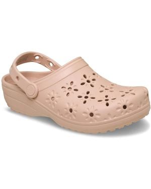 Crocs™ Classic Floral Cut Out Clogs - Pink