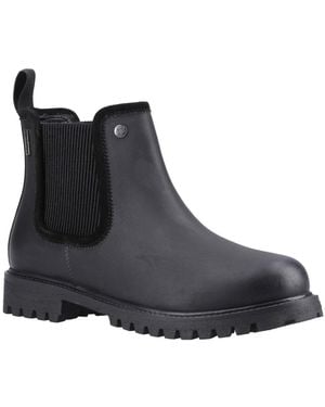 HUNTER Canna Dealer Boot Leather Flat Chelsea Boots - Black