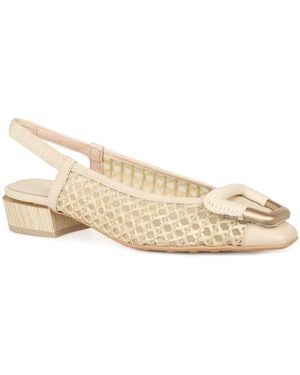 Hispanitas Azucena Low Heeled Slingbacks - Natural