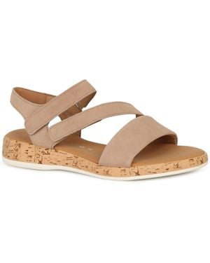 Gabor Oporto Sandals Colour: Sand Suede (Kork) - Brown