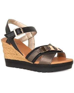 Lotus Tassere Espadrille Sandals - Metallic