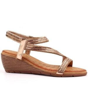 Lunar (GRS) Darci Wedge Sandals - Brown