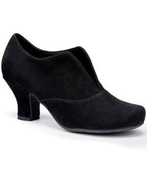 Hotter Waltz Wide Fit High Cut Court Shoes - Black