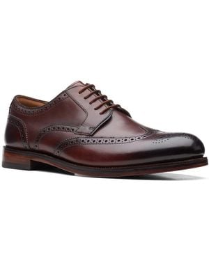 Clarks Craft Dean Wing Shoes - Brown