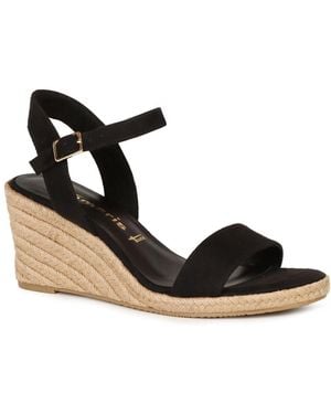 Tamaris Sweet Pea Wedge Heel Sandals - Black
