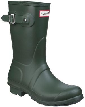 HUNTER Matt Original Short Wellington Boots - Green