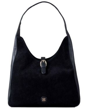 Lakeland Leather Leather Hobo Grab Bag - Black