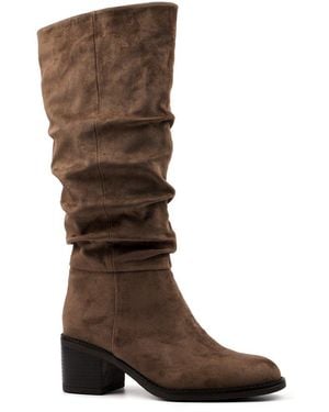 Lunar Kristen Knee High Boots - Brown