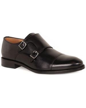 Jones Bootmaker Nathaniel Double Monk Strap Shoes - Black